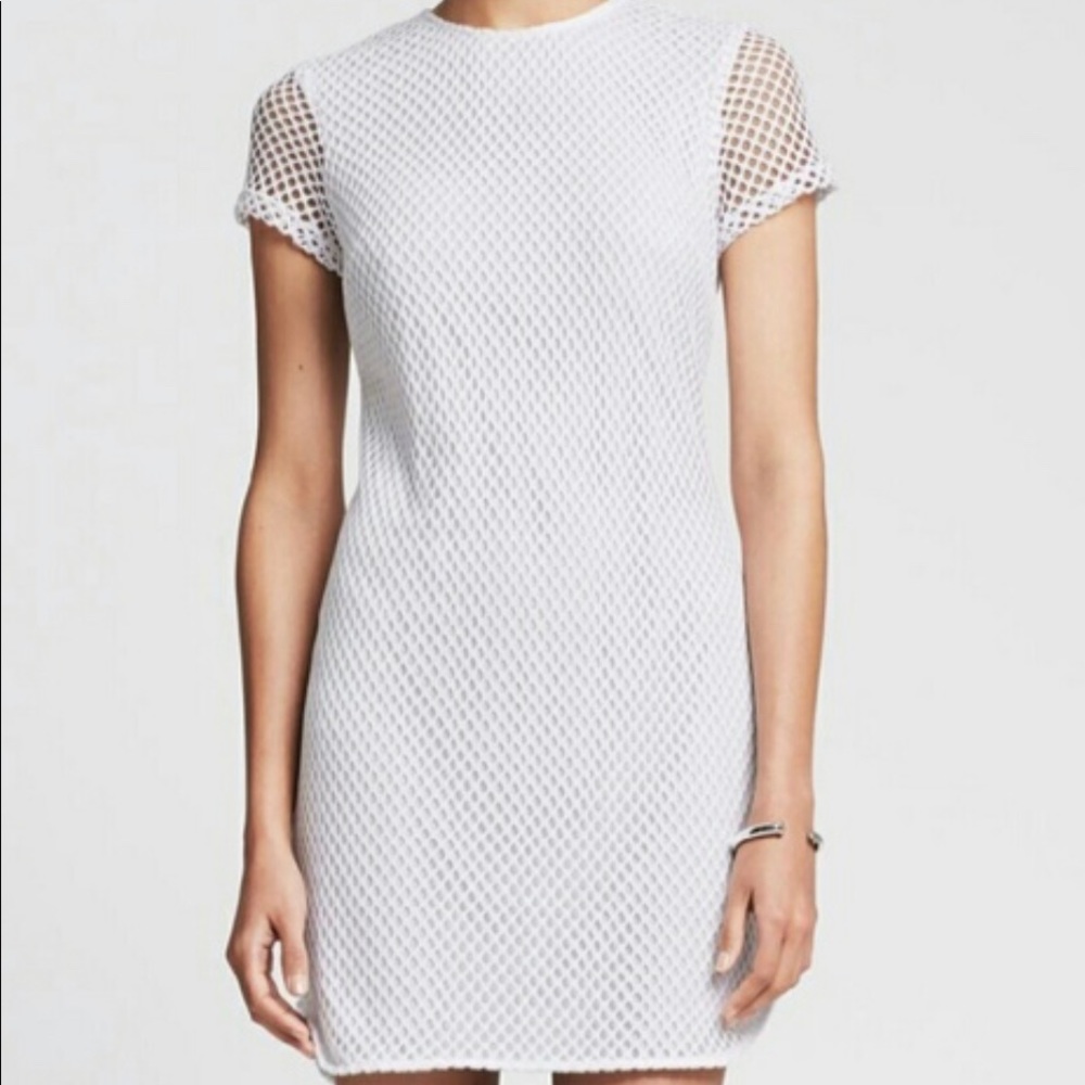 Banana Republic white mesh dress, size 8